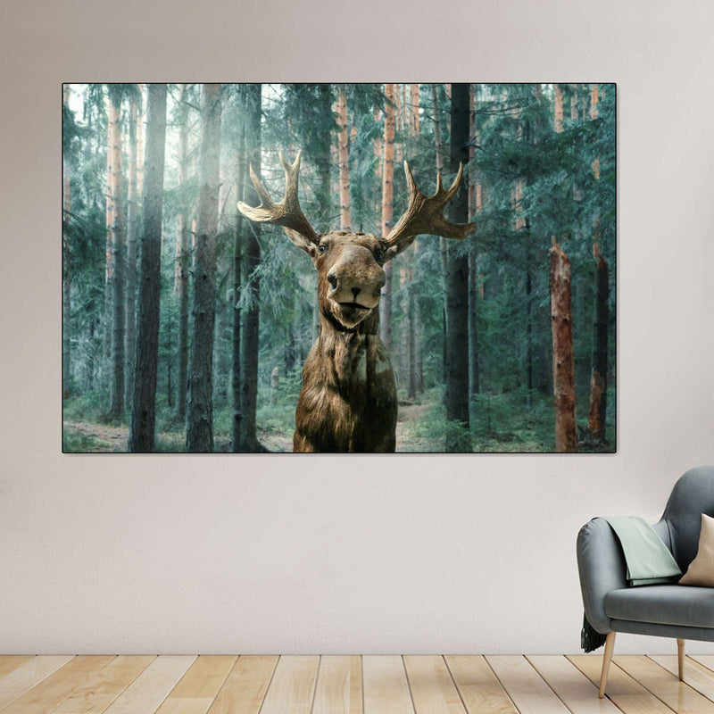 Wild Forest Moose Wall Art