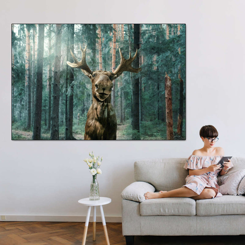 Wild Forest Moose Wall Art