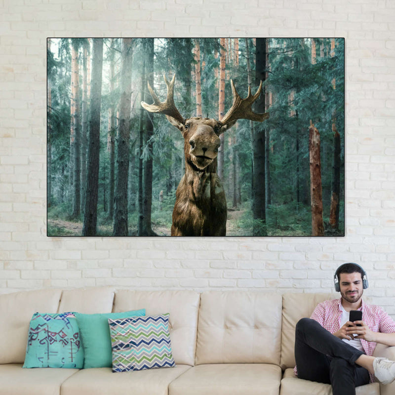 Wild Forest Moose Wall Art