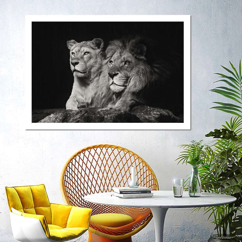 Lion And Lioness Mates Wall Art
