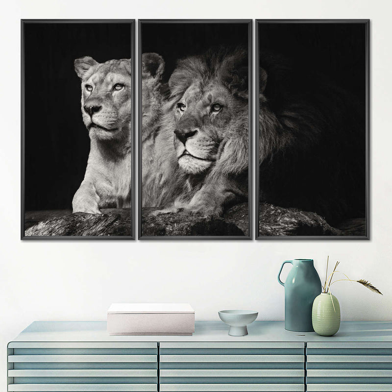 Lion And Lioness Mates Wall Art