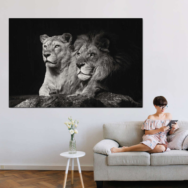Lion And Lioness Mates Wall Art