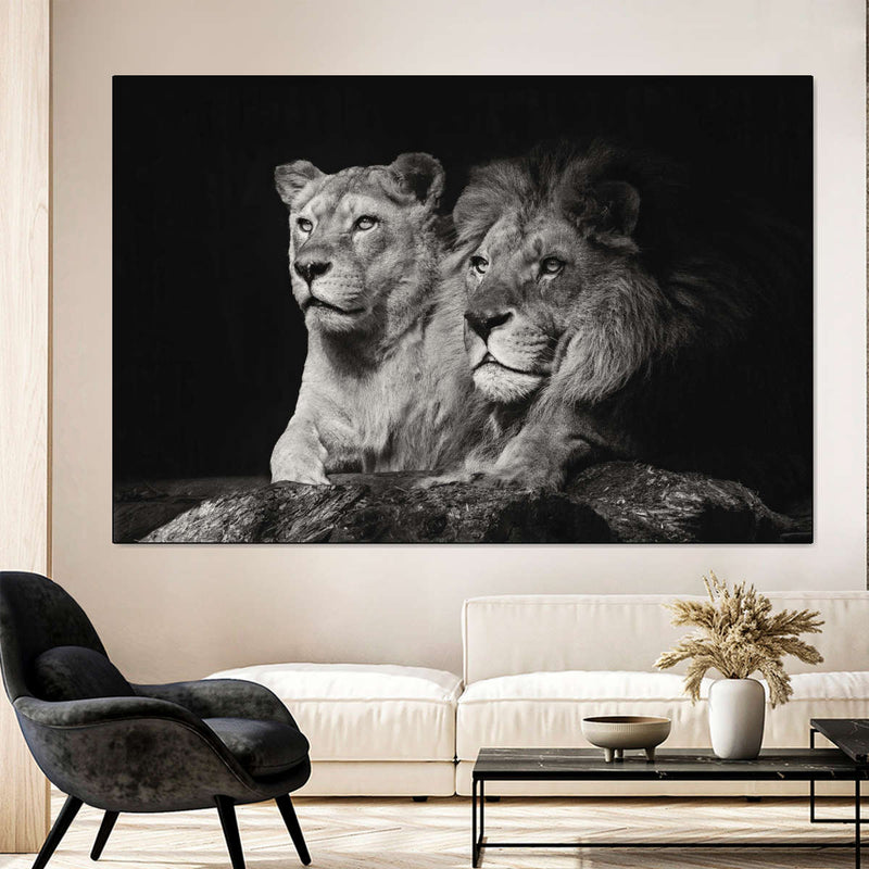 Lion And Lioness Mates Wall Art
