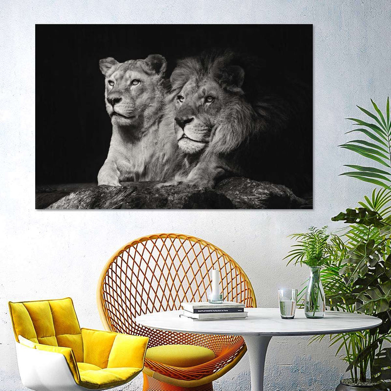 Lion And Lioness Mates Wall Art