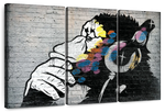 Monkey Wearing Headphones Wall Art