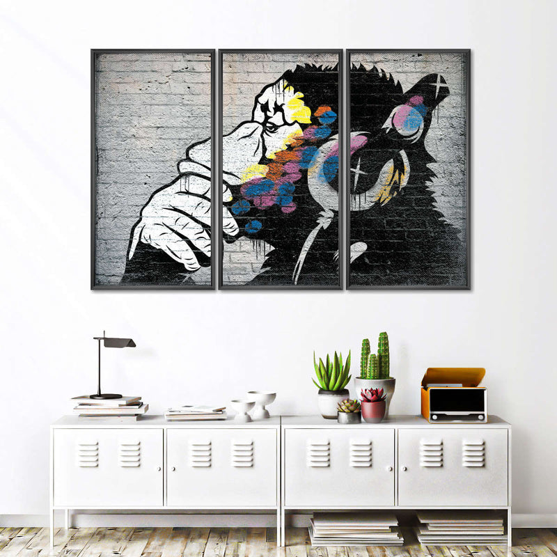 Monkey Wearing Headphones Wall Art