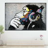 Monkey Wearing Headphones Wall Art