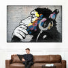 Monkey Wearing Headphones Wall Art