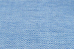 2x3, 5x8, 8x10 Dhurrie Rug, Blue Chevron Rug