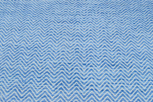 2x3, 5x8, 8x10 Dhurrie Rug, Blue Chevron Rug