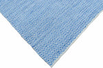 2x3, 5x8, 8x10 Dhurrie Rug, Blue Chevron Rug