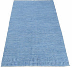 2x3, 5x8, 8x10 Dhurrie Rug, Blue Chevron Rug