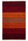 2x3 and 3x5 Red and Rust Wool Hand Knotted traditional Vintage Antique Southwestern Gabbeh | TRDCP379