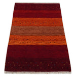 2x3 and 3x5 Red and Rust Wool Hand Knotted traditional Vintage Antique Southwestern Gabbeh | TRDCP379