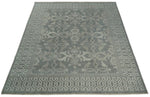 2x3 and 8x10 Hand Knotted Wool Blend Silver and Brown Area Rug  | EMP2