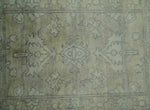 2x3 Hand Knotted Beige, Ivory and Charcoal Traditional Persian Oushak Wool Rug | N3223