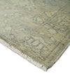 2x3 Hand Knotted Beige, Ivory and Charcoal Traditional Persian Oushak Wool Rug | N5823