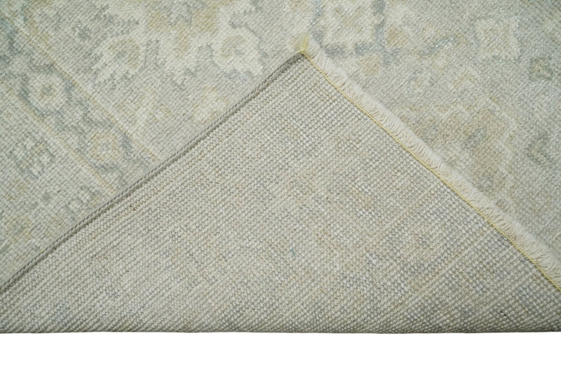 2x3 Hand Knotted Beige, Ivory and Gray Traditional Persian Oushak Wool Rug | N3123