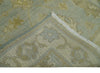 2x3 Hand Knotted Blue and Beige Traditional Persian Oushak Wool Rug | N2923