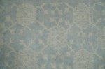 2x3 Hand Knotted Blue, Beige and Gray Traditional Persian Oushak Wool Rug | N7423