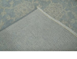 2x3 Hand Knotted Blue, Beige and Gray Traditional Persian Oushak Wool Rug | N7423