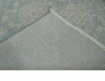 2x3 Hand Knotted Blue, Beige and Gray Traditional Persian Oushak Wool Rug | N7423