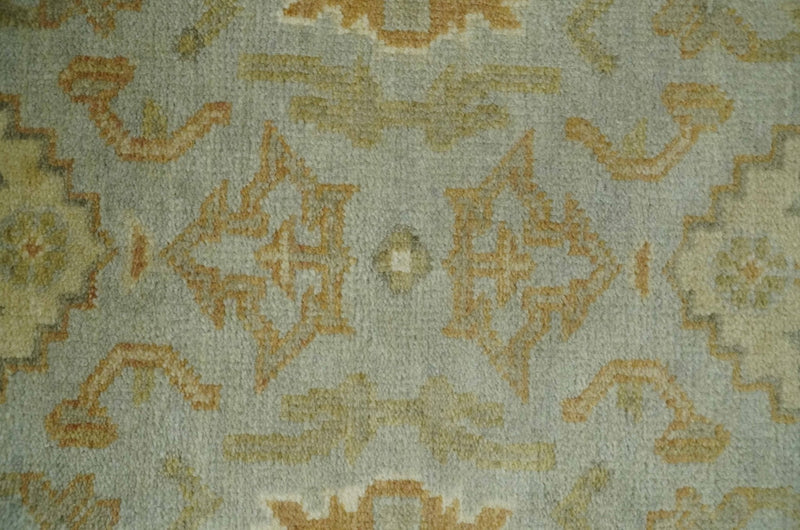 2x3 Hand Knotted Gray and Gold Traditional Persian Oushak Wool Rug | N8823