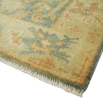 2x3 Hand Knotted Gray, Beige and Gold Traditional Persian Oushak Wool Rug | N4223