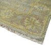 2x3 Hand Knotted Gray, Beige and Olive Traditional Persian Oushak Wool Rug | N4423