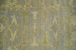 2x3 Hand Knotted Gray, Beige and Olive Traditional Persian Oushak Wool Rug | N4423