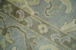2x3 Hand Knotted Gray, Beige and Olive Traditional Persian Oushak Wool Rug | N5123