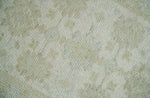 2x3 Hand Knotted Ivory and Beige Traditional Oushak Wool Rug | TRDCP124723