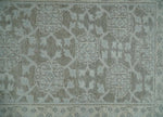 2x3 Hand Knotted Ivory and Gray Traditional Persian Oushak Wool Rug | N2623