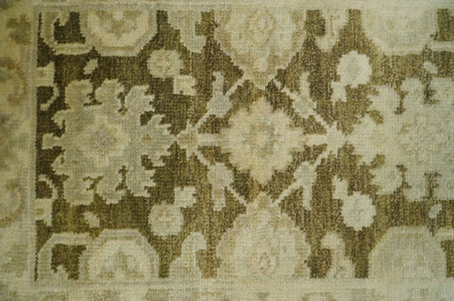 2x3 Hand Knotted Olive, Beige and Gray Traditional Persian Oushak Wool Rug | N4323