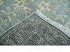 2x3 Hand Knotted Silver, Ivory and Brown Traditional Oushak Wool Rug