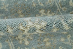 2x3 Hand Knotted Silver, Ivory and Brown Traditional Oushak Wool Rug