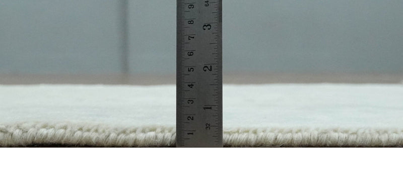 2x3 Hand Knotted Silver, Ivory and Gray Heriz Serapi Wool Area Rug