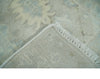 2x3 Hand Knotted Silver, Ivory and Gray Heriz Serapi Wool Area Rug