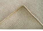 2x3 Hand Knotted Solid Beige Rug, Low Pile, No Shedding | N6023
