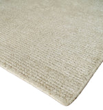 2x3 Hand Knotted Solid Beige Rug, Low Pile, No Shedding | N6023