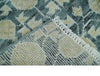 2x3 Hand Knotted Teal Blue and Beige shape Oushak Wool Rug, Entryway Rug | TRDCP122723