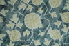 2x3 Hand Knotted Teal Blue and Beige shape Oushak Wool Rug, Entryway Rug | TRDCP122723