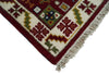 2x3 Hand Knotted traditional Kazak Red and Ivory Armenian Tribal Entryway Rug | KZA11