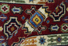 2x3 Hand Knotted traditional Kazak Rust and Blue Doormat Rug | KZA25