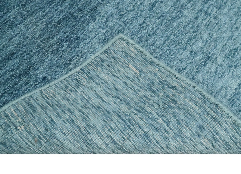 2x3 Hand Woven Solid Blue Rug, No Shedding | N8523