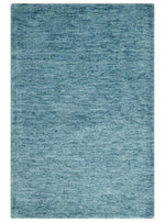2x3 Hand Woven Solid Blue Rug, No Shedding | N8523