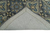 2x3 Handmade Persian Design Blue and Beige made with wool Area Rug | TRDCP15823