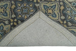 2x3 Handmade Persian Design Blue and Beige made with wool Area Rug | TRDCP15823