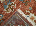 2x3 Ivory, Rust and Blue Hand Knotted Traditional Antique Persian Design Wool Rug | TRDCP79823