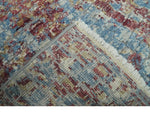 2x3 Modern Abstract Maroon, Blue, Ivory and Beige Wool Rug| N8723